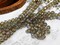 *20* 6mm Smokey Crystal Picasso Fire Polished Cathedral Beads